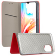 Tok Motorola Moto E13 készülékhez, Smart Magnet, piros + 9H üveg