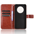 Pattintható tok a Oppo Reno 12FS / 12F, Crazy Horse Wallet, barna
