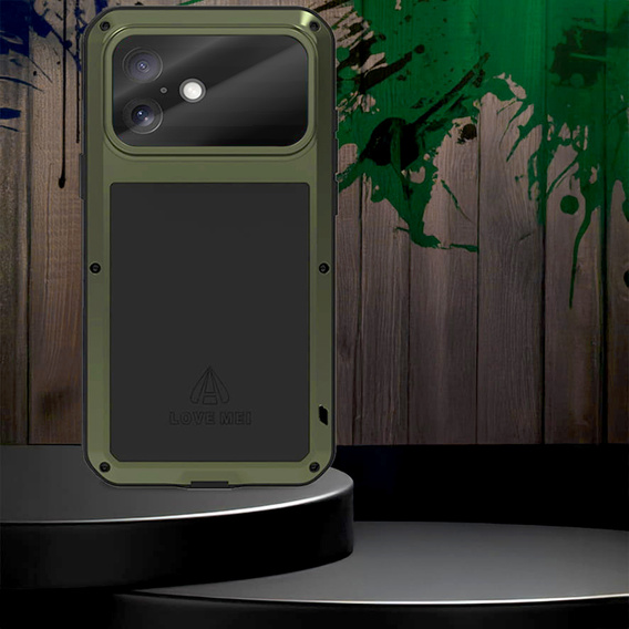 Páncélozott tok edzett üveggel iPhone 17-hez