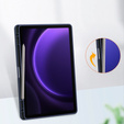 Tok Samsung Galaxy Tab S10 Lite / S10 FE / S9 FE, Smartcase Hybrid, tolltartó résszel, sötétkék