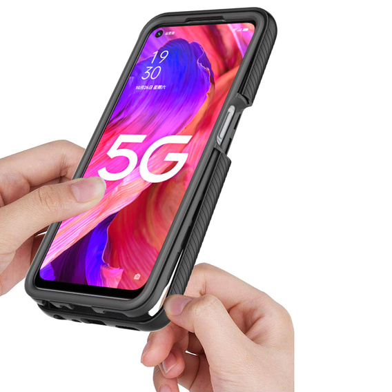 Tok OPPO A54 5G/A74 5G készülékhez, Shockproof, fóliával, kék