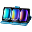 Pattintható tok a Infinix Hot 50i 4G, Butterfly, kék