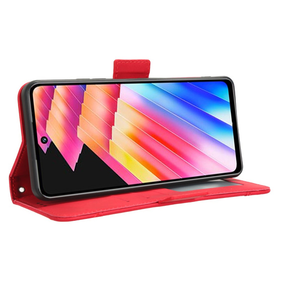 Pattintható tok a Infinix Hot 30, Card Slot, piros
