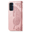 Pattintható tok a Samsung Galaxy A16, Butterfly, rózsaszín rose gold