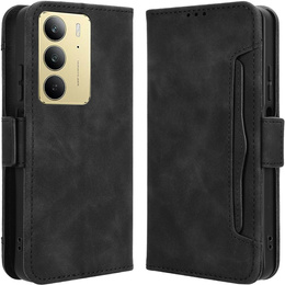 Pattintható tok a Realme 14X / Realme C75, Card Slot, fekete