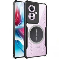 Tok Oppo Reno 11F 5G, mágneses lemezzel, átlátszó / fekete