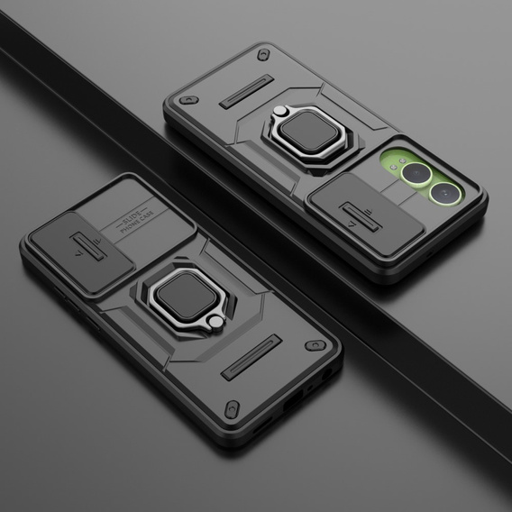 Telefontok a OnePlus Nord CE4 Lite, KickStand Camera Lens, fekete