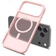 Matt tok iPhone 17 Pro készülékhez, MagSafe-hoz, áttetsző rózsaszínű