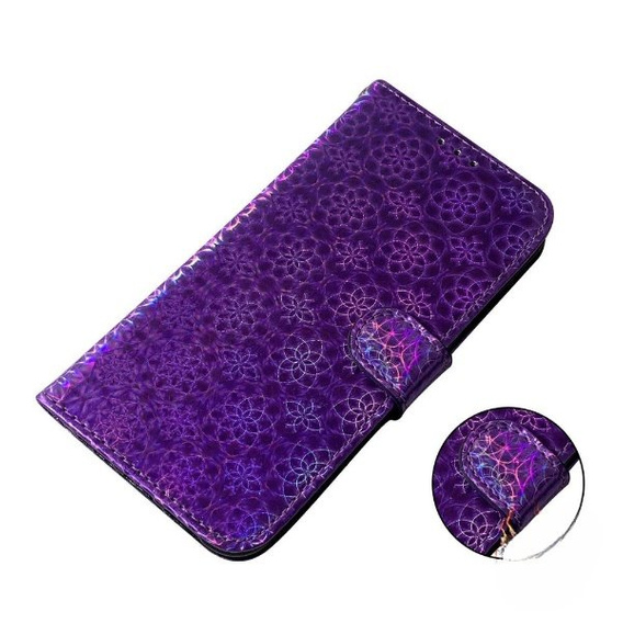 Pattintható tok a Oppo A17, Wallet mandala, lila