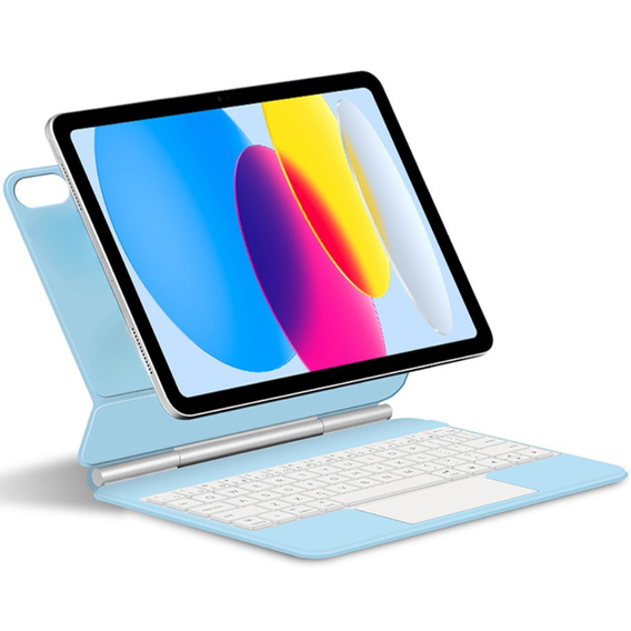 Billentyűzet tok iPad 10.9" 2022 (10 gen.) / iPad 11" 2025 A16 (11 gen.), Magnetic Keyboard Touchpad, kék