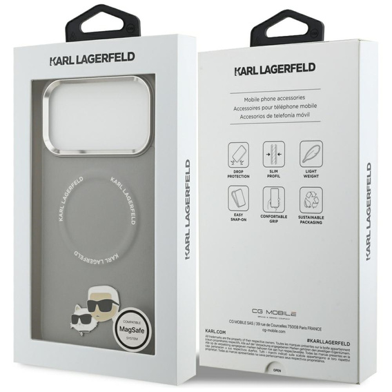 Karl Lagerfeld Karl & Choupette Pins MagSafe tok iPhone 17 Pro Max készülékhez