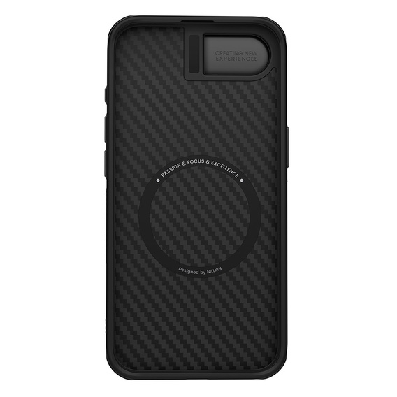 Tok iPhone 16e, páncélozott Nillkin, Carboprof Case, Magsafe, fekete