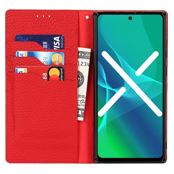 Bőr tok a iPhone 11, ERBORD Grain Leather, fekete