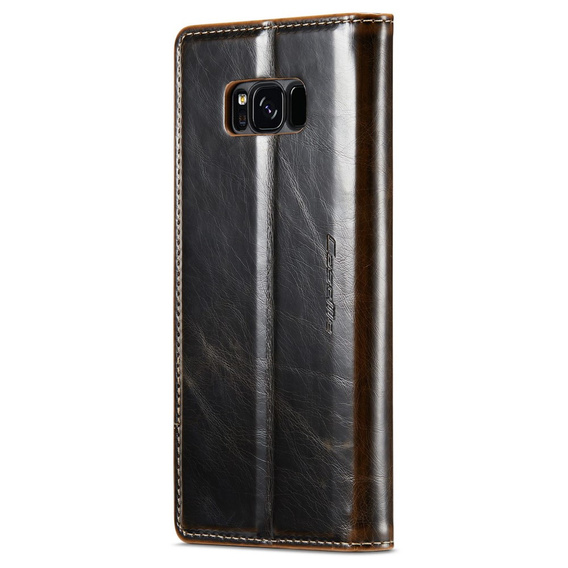 CASEME flip tok Samsung Galaxy S8+ Plus, Waxy Textured, kávé