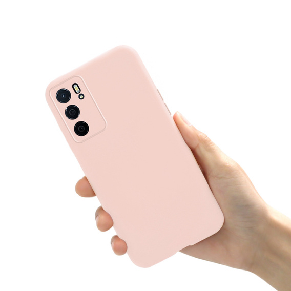 Telefontok a Oppo Reno 6 5G, Silicone Lite, rózsaszín