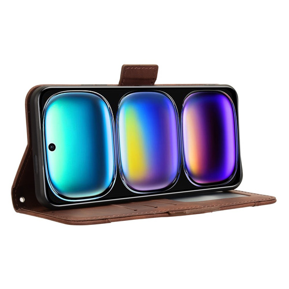 Pattintható tok a Infinix Hot 50i 4G, Card Slot, barna
