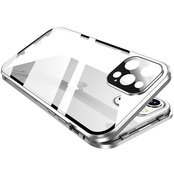 Tok iPhone 16 Pro Max, Magnetic Dual Glass, ezüst