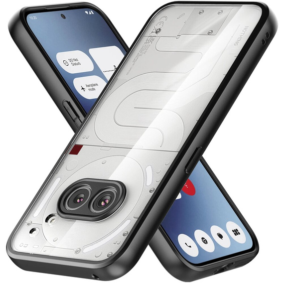 Tok Nothing Phone 2a, Fusion Hybrid, kameravédelemmel, átlátszó / fekete