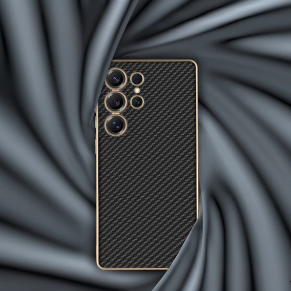 Telefontok a Samsung Galaxy S25 Ultra, GKK Leather, carbon fekete