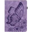 Telefontok a Lenovo Tab M9, Wallet Pen Slot, butterflies, barna