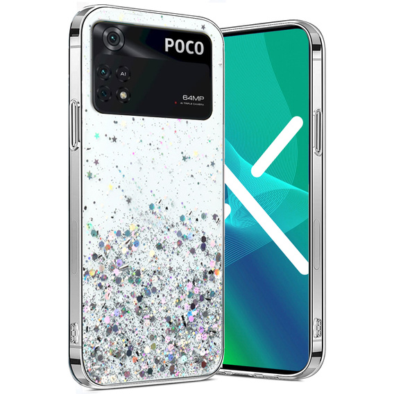 Telefontok a Xiaomi Poco M4 Pro 4G, Glittery, ezüst