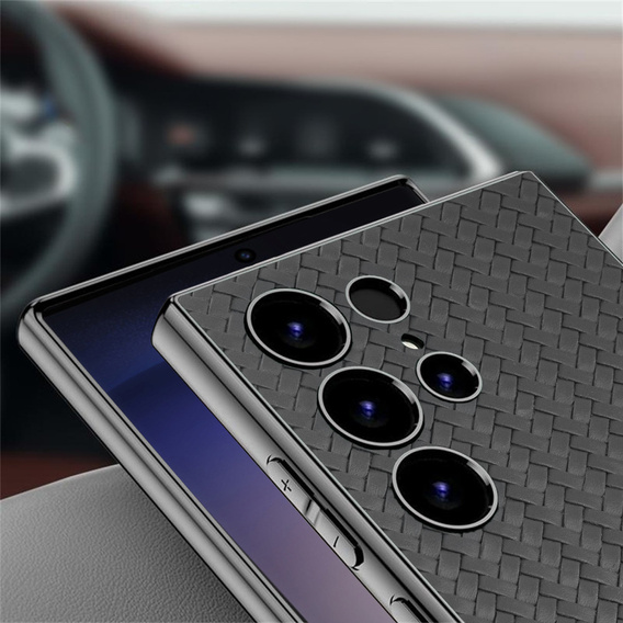 Telefontok a Samsung Galaxy S23 Ultra, GKK Woven Leather, szürke