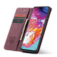 CASEME tok Samsung Galaxy A70, Leather Wallet Case, bordó