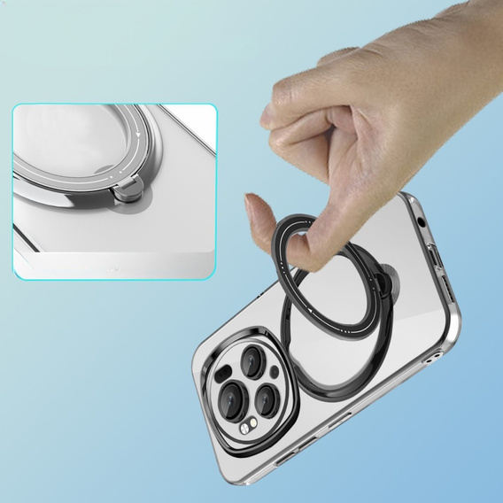 Mágneses tok Honor Magic 6 Pro 5G készülékhez, MagSafe, fekete