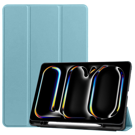 Tok iPad Pro 11 2024, Smartcase tolltartóval, kék
