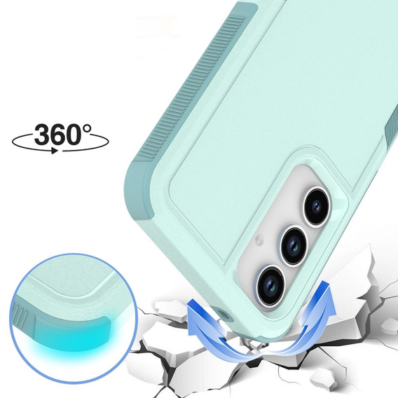 Páncélozott tok Samsung Galaxy A55 5G, Dual Shockproof, zöld
