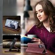 CASEME tok Xiaomi 12T / 12T Pro, Leather Wallet Case, piros
