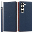 Bőr tok a Samsung Galaxy S23, ERBORD Grain Leather, tengerészkék