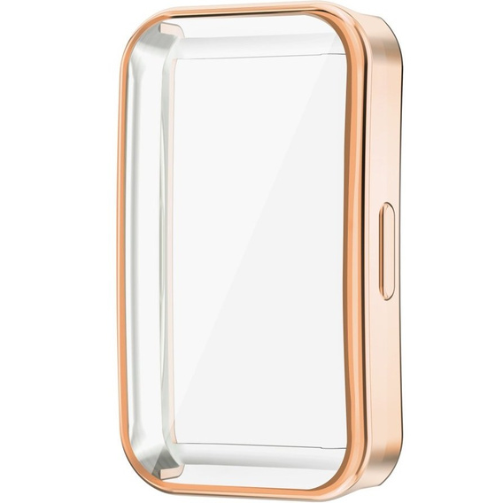 2w1 Etui z Osłoną Silikonową do Huawei Band 8, Różowe Rose Gold