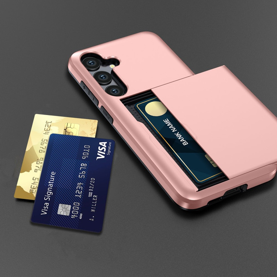 Telefontok a Samsung Galaxy A56 5G, Sliding Card Holder, rózsaszín