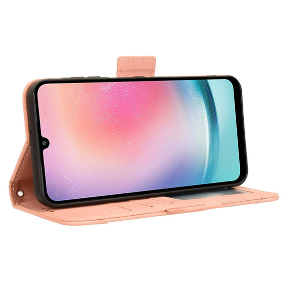 Pattintható tok a Samsung Galaxy A25 5G, Card Slot, rózsaszín