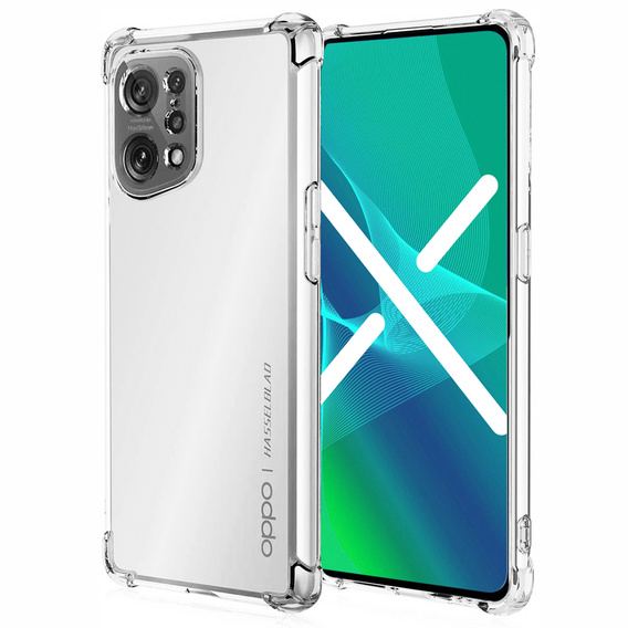 Telefontok a Oppo Find X5 Pro, Dropproof, átlátszó