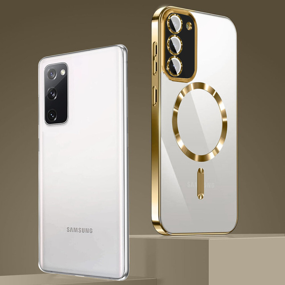 Tok Samsung Galaxy S20 FE-hoz, Electro MagSafe, arany + üveg a képernyőhöz