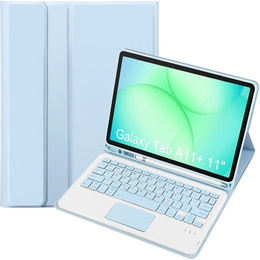 Bluetooth billentyűzettel és érintőpaddal ellátott tok Samsung Galaxy Tab A11+ készülékhez