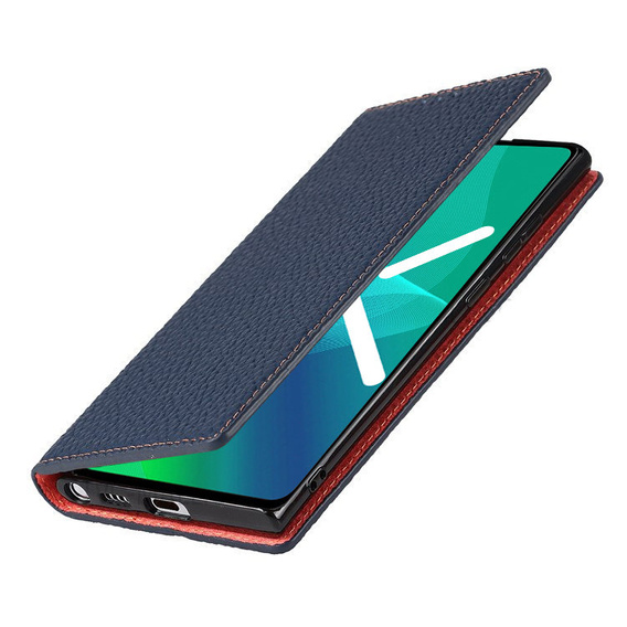 Bőr tok a Samsung Galaxy S22, ERBORD Grain Leather, sötétkék