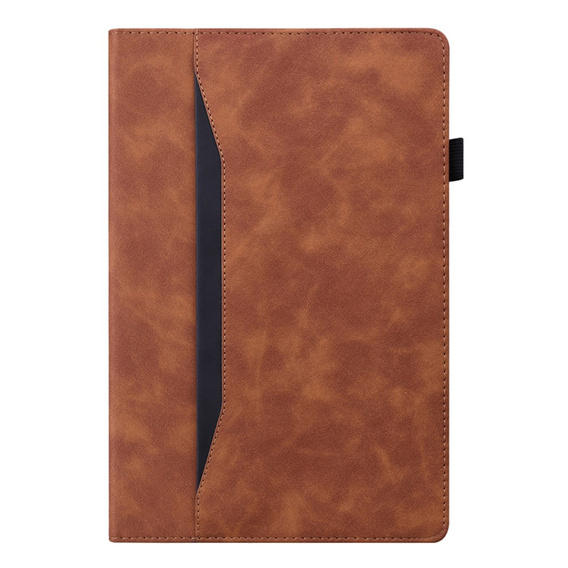 Tok Samsung Galaxy Tab A8 10.5 SM-X200 SM-X205, Classic, tolltartóval, barna