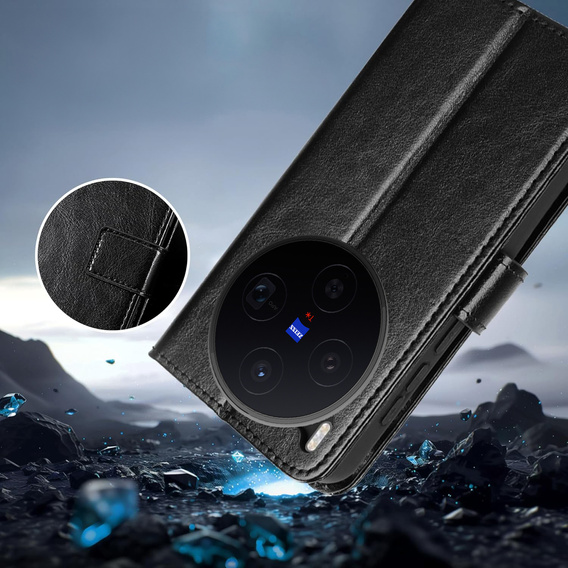 Crazy Horse Wallet flip tok a Vivo X300-hoz