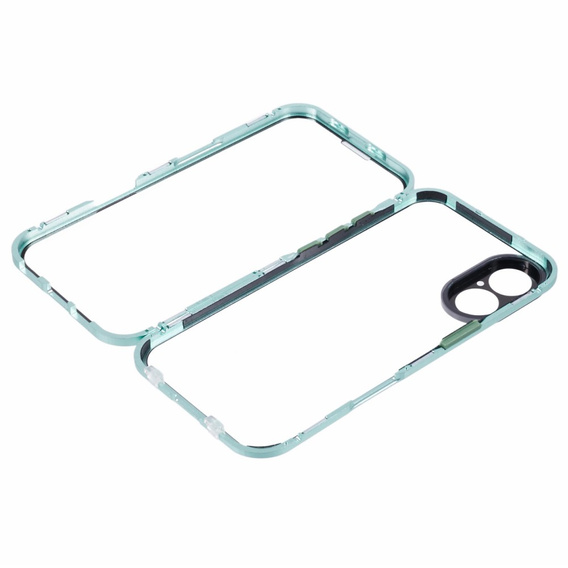 Tok iPhone 16, Magnetic Dual Glass, zöld
