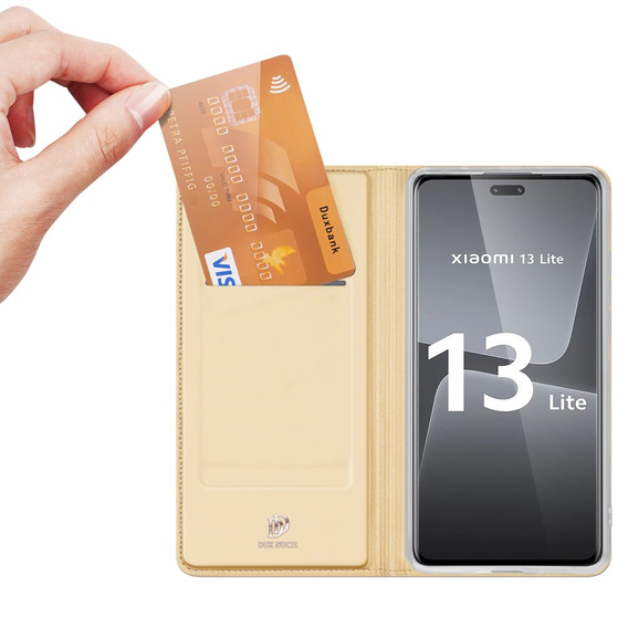 Dux Ducis Telefontok a Xiaomi 13 Lite, Skinpro, arany