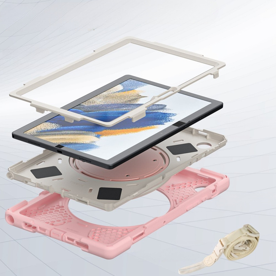 Gyerek tok Samsung Galaxy Tab A8 10.5 SM-X200 SM-X205, páncélozott, pánttal, kék