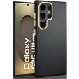 Bőr tok Samsung Galaxy S25 Ultra, leather hybrid, fekete