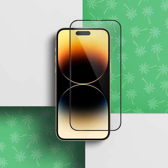 5D teljes ragasztós intelligens tenyér edzett üveg iPhone 14 Pro készülékhez