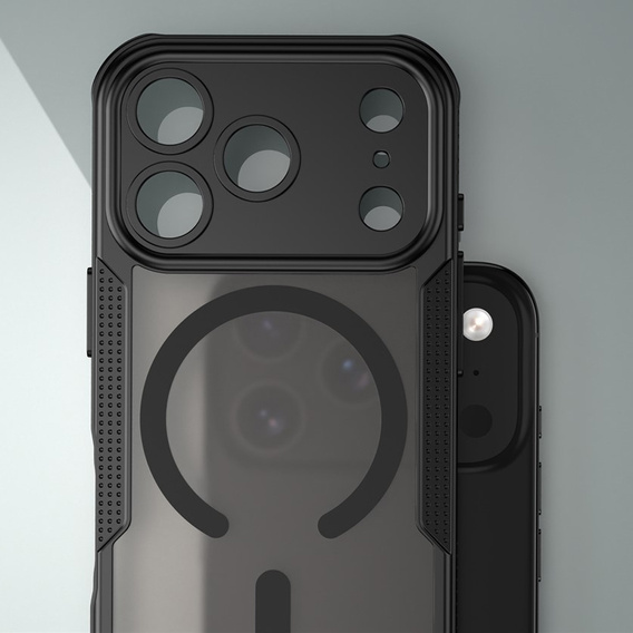 Tok iPhone 17 Pro készülékhez, MagSafe, páncélozott, fekete