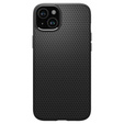 A Spigen tok iPhone 15, Liquid Air, fekete + 9H edzett üveghez