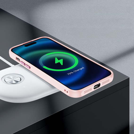 Tok iPhone 15 Pro, ERBORD Impact Guard, MagSafe, rózsaszín