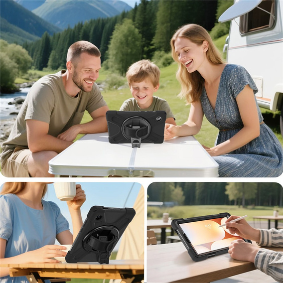 Páncélozott tok állvánnyal és vállpánttal Samsung Galaxy Tab A11 készülékhez